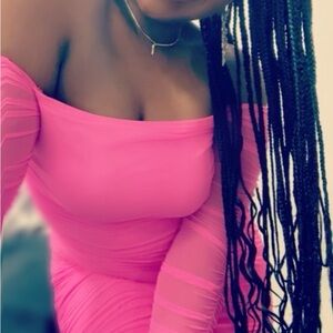 Off-Shoulder Pink dress